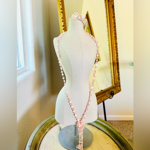 Vintage Crystal Pink Necklace - Picture 5 of 16